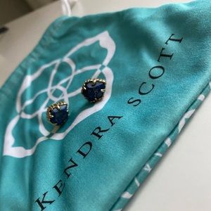 Kendra Scott royal blue stud earrings